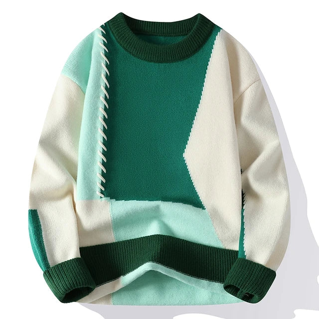 Turtleneck Patchwork Sweater