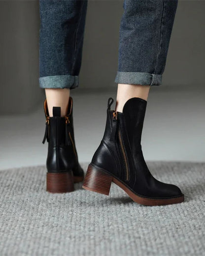 Valorine™ | Leather Ankle Boots