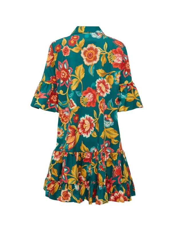 Grace Unique Flora Print Mini Dress