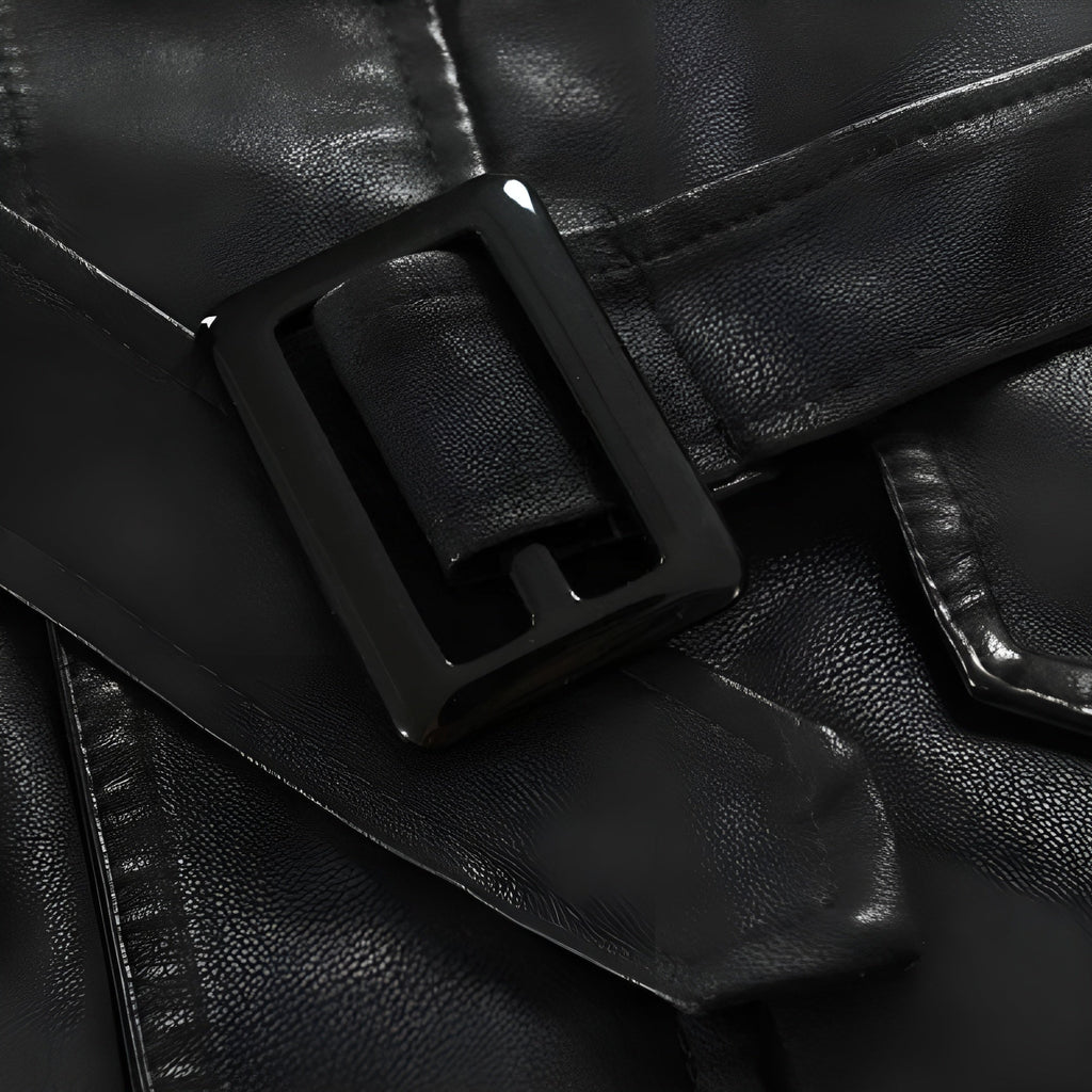 Adrien™ | Elegant Long Leather Coat for Men