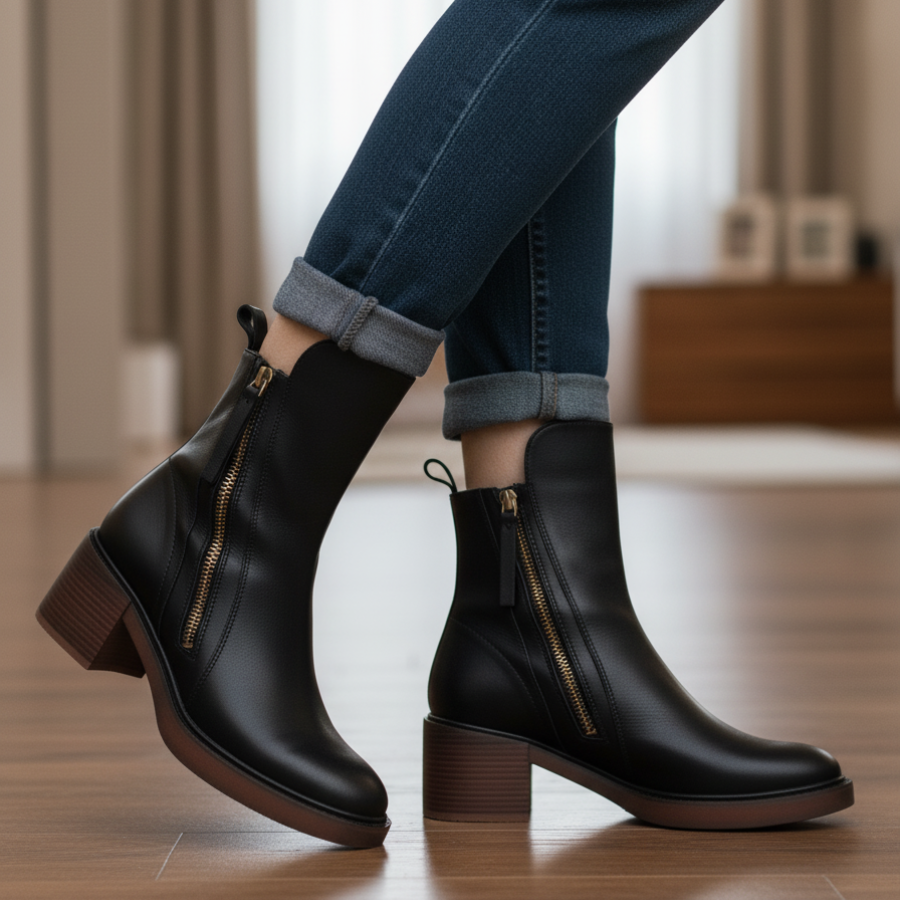 Valorine™ | Leather Ankle Boots