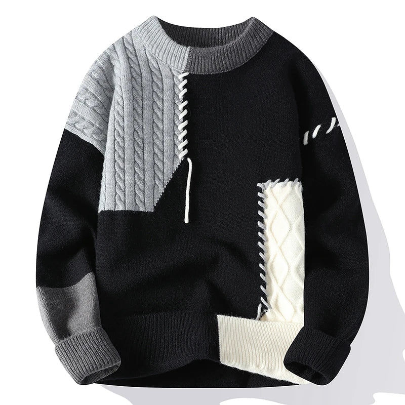 Turtleneck Patchwork Sweater