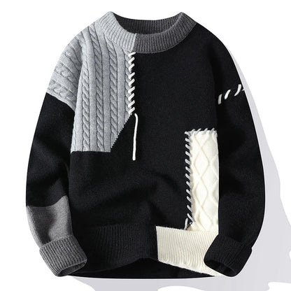 Turtleneck Patchwork Sweater