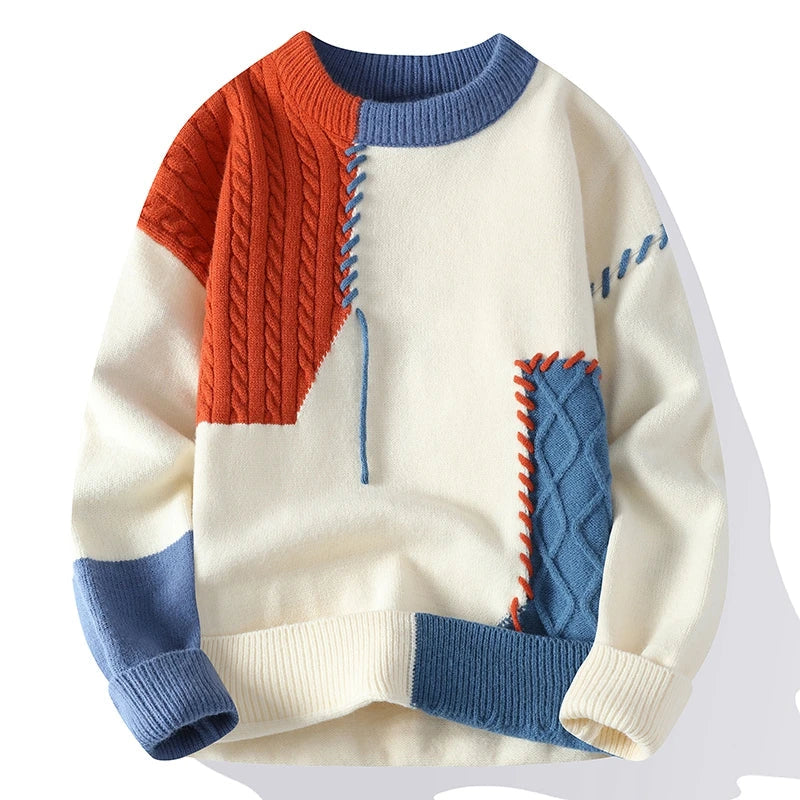 Turtleneck Patchwork Sweater