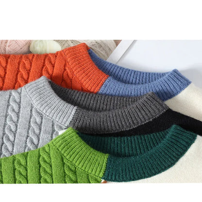 Turtleneck Patchwork Sweater