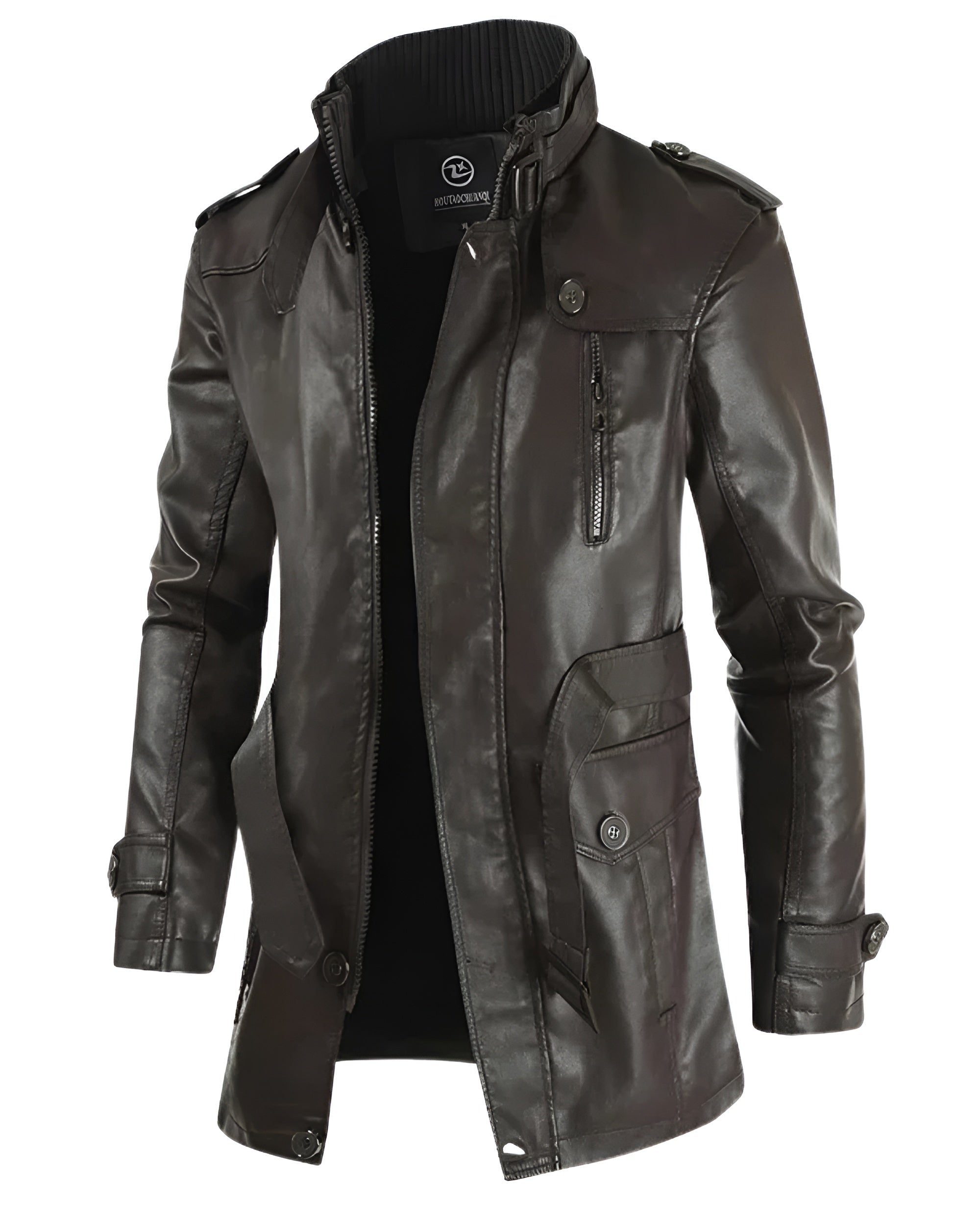 Adrien™ | Elegant Long Leather Coat for Men