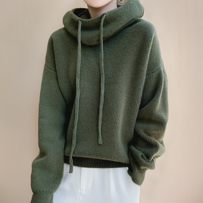 Zoe | Luxe Merino Wool Hoodie Elegance