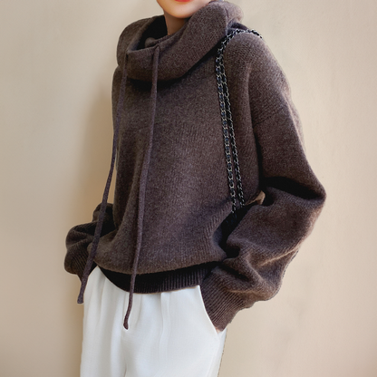 Zoe | Luxe Merino Wool Hoodie Elegance