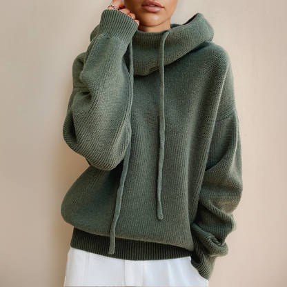 Zoe | Luxe Merino Wool Hoodie Elegance