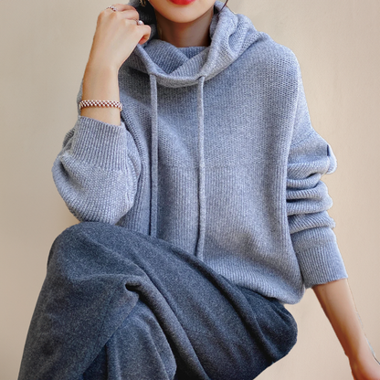 Zoe | Luxe Merino Wool Hoodie Elegance