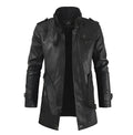 Adrien™ | Elegant Long Leather Coat for Men