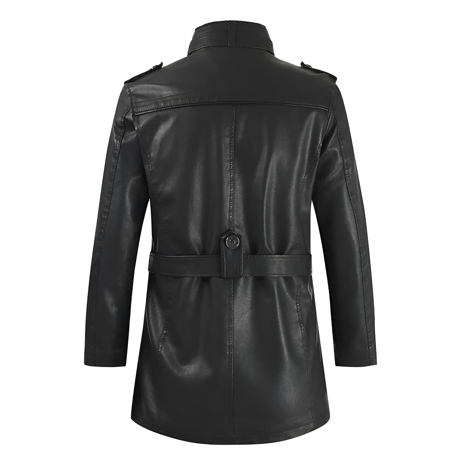 Adrien™ | Elegant Long Leather Coat for Men