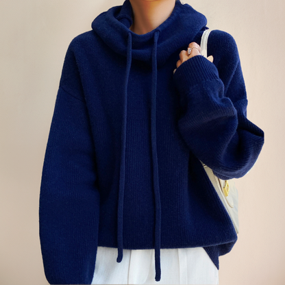 Zoe | Luxe Merino Wool Hoodie Elegance