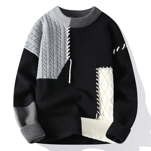 Turtleneck Patchwork Sweater