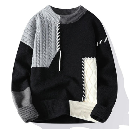 Turtleneck Patchwork Sweater